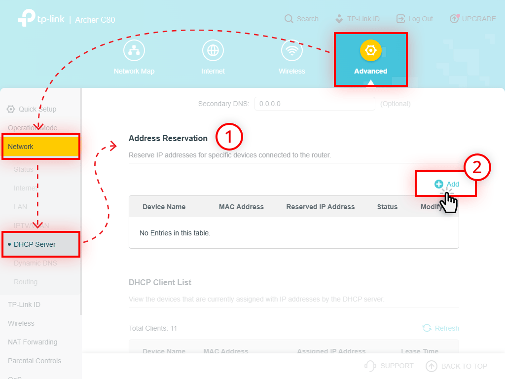 Adding an IP address